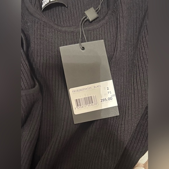 NWT-The Kooples Women's Cutout Knit Wool Mini Dress in Medium - Picture 12 of 14